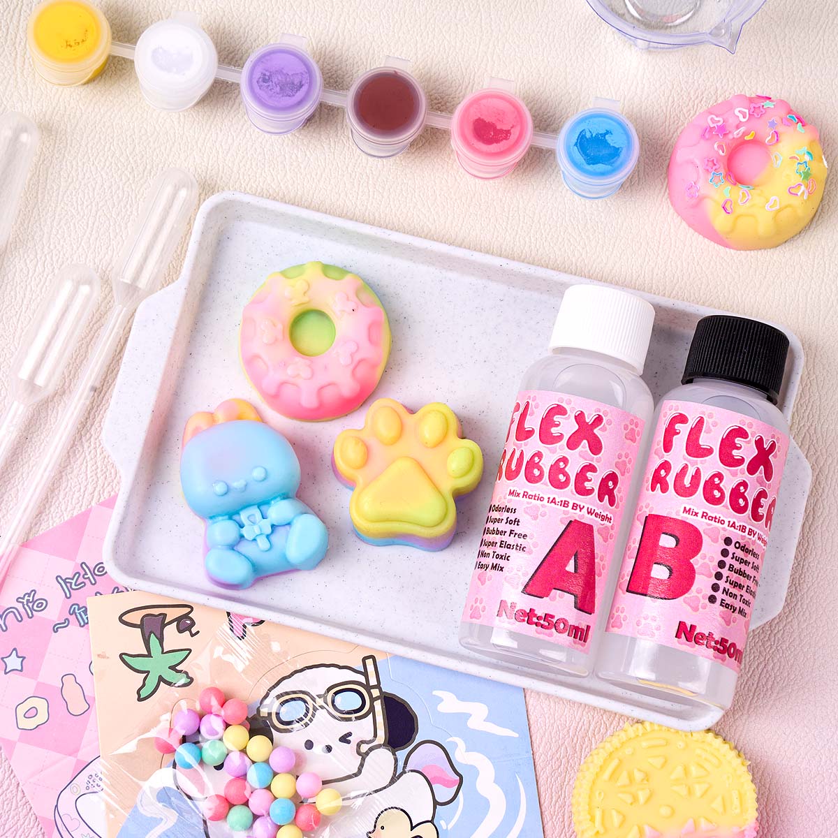 Taba Squishy Maker Kit Flex Ru - Donut Mold Silicone 评论和价格