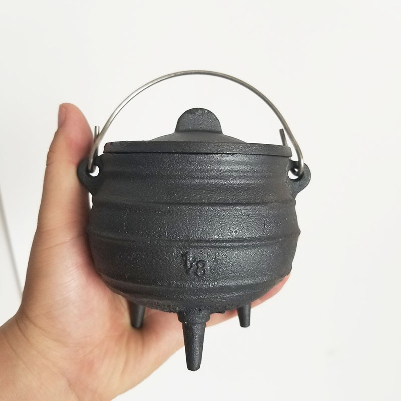 Medium 1/8# Cast Iron Cauldron - Cast Iron Corn 评论和价格