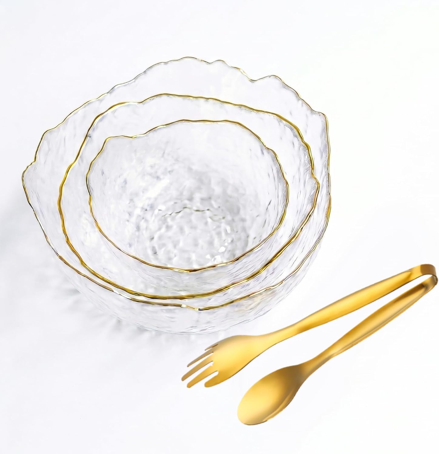 Large Glass Salad Bowl with Go - Dim Sum Basket 评论和价格